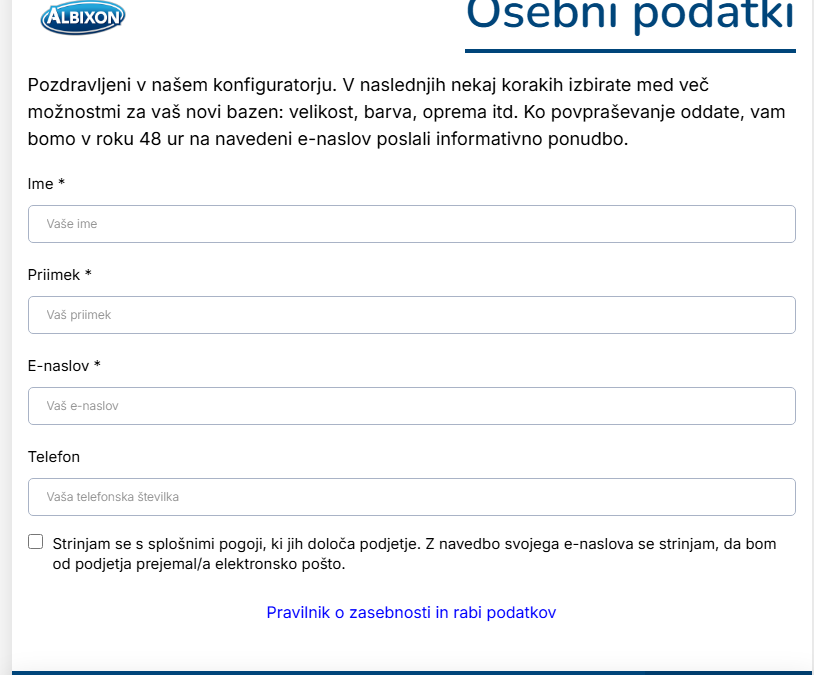 Konfigurator (albixon.si)